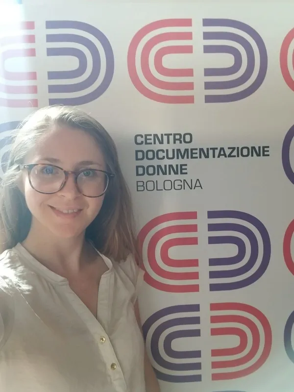 Stef at the Centro Documentazione Donne in Bologna
